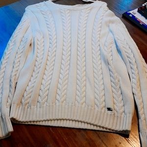 White men's long sleeve sweater branded by Burberry